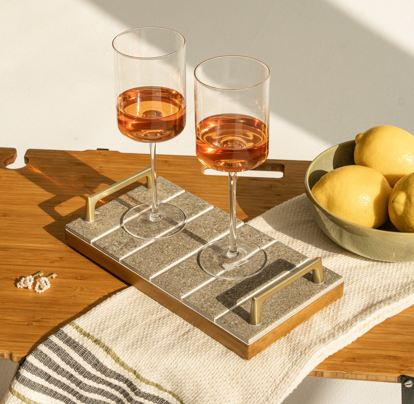 The Grey Speckled Serving Tray