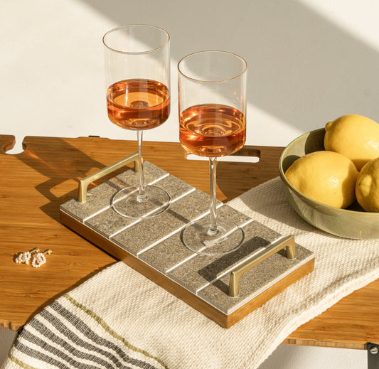 The Grey Speckled Serving Tray